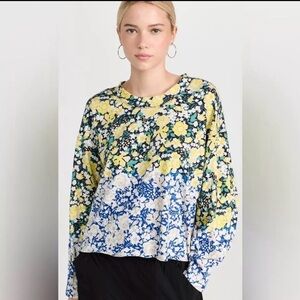 Free People FP Movement Inspire Printed Layer Tee Tie Dye Size Large